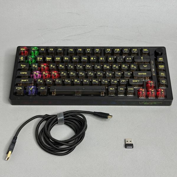 Игровая механическая клавиатура ARDOR GAMING Spirit, Gateron Optical Clear, 82 клавиш, RGB, Bluetooth, черная