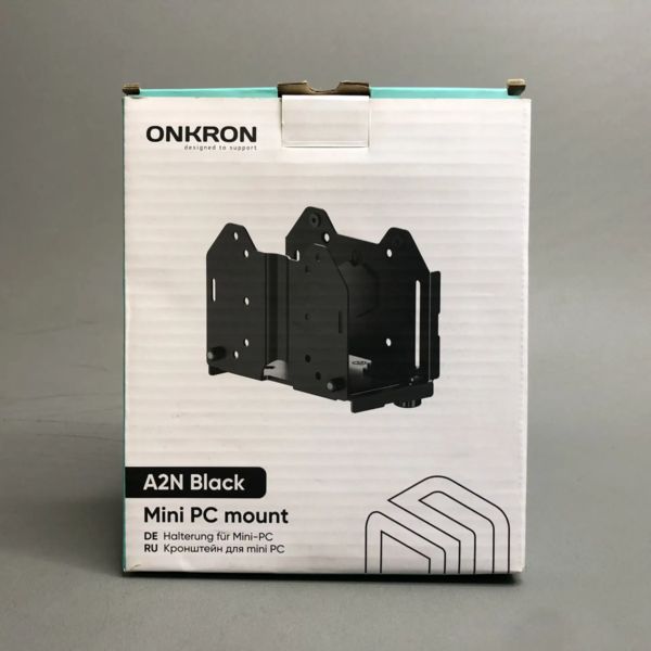 Универсальный кронштейн для мини ПК ONKRON A2N крепление для Mac mini, держатель для роутера, до 5 кг, чёрный