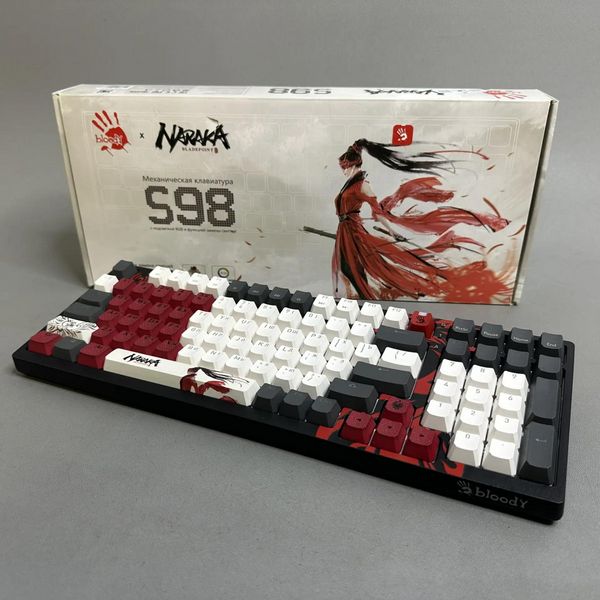 Клавиатура проводная A4Tech Bloody S98 Naraka BLMS Plus красный