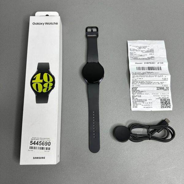 Смарт-часы Samsung Galaxy Watch 6 44mm (SM-R940NZKAMEA) Graphite
