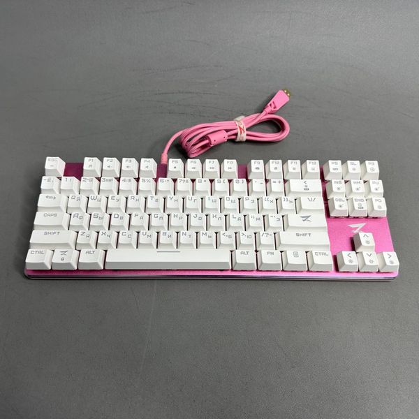 Клавиатура проводная ZET GAMING Pink Blade PRO (ZG-FL-B87Red-PBT-Pink)