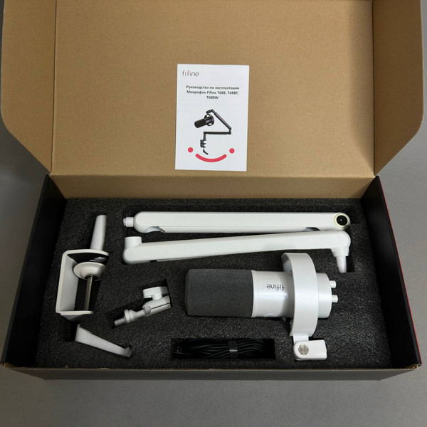 Микрофонный комплект Fifine T688 белый