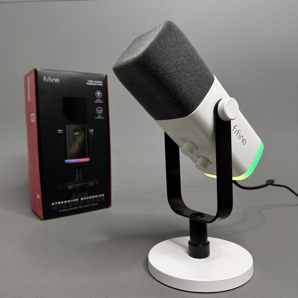 Настольный микрофон Fifine AM8 белый