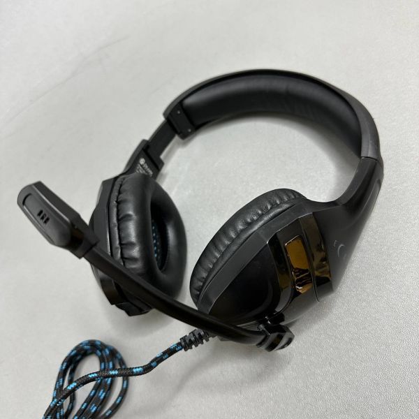 Игровые наушники с микрофоном Оклик HS-L370G ECLIPSE, накладные, проводные 2м, черные