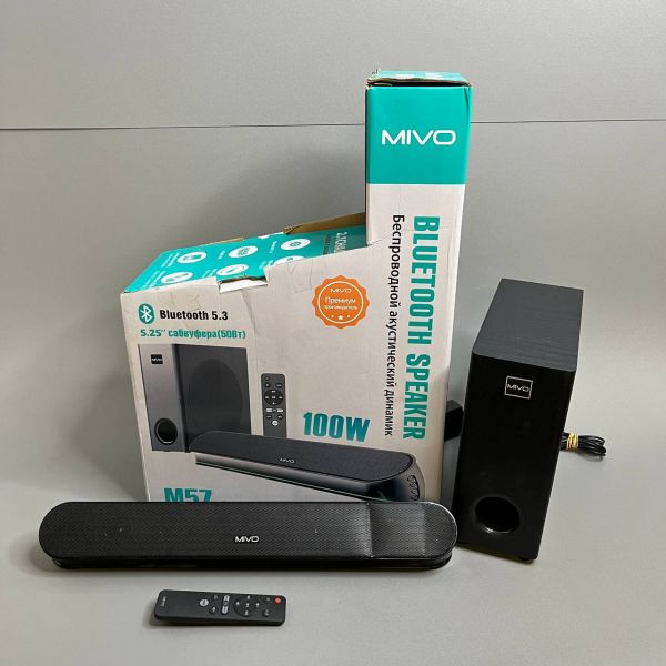 Беспроводной саундбар с сабвуфером для телевизора Mivo M57