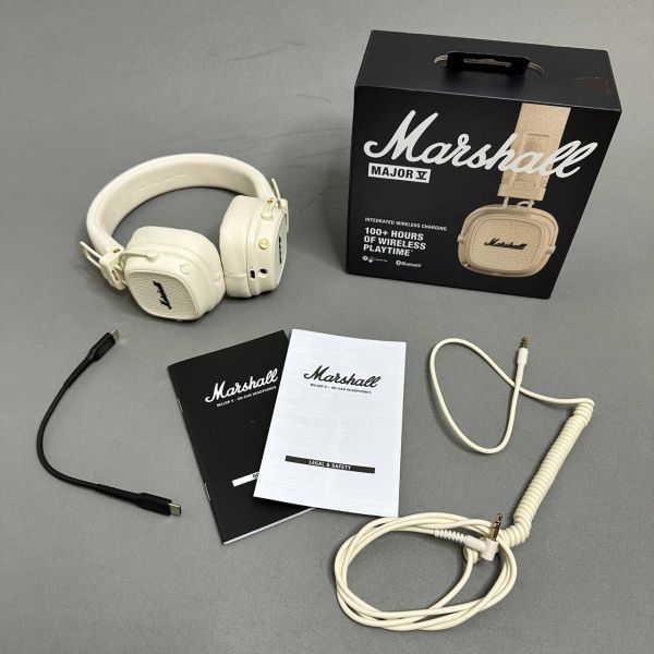 Беспроводные наушники Marshall major 5 (V) bluetooth, кремовый