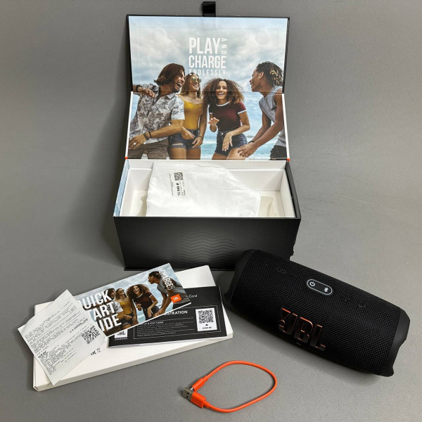 Портативная акустика JBL Charge 5, 40 Вт, черный