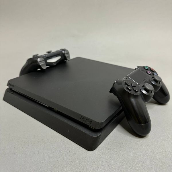 Игровая приставка Sony PlayStation 4 Slim 500 ГБ HDD, без игр (CUH-2006B), 2 геймпада, черный 