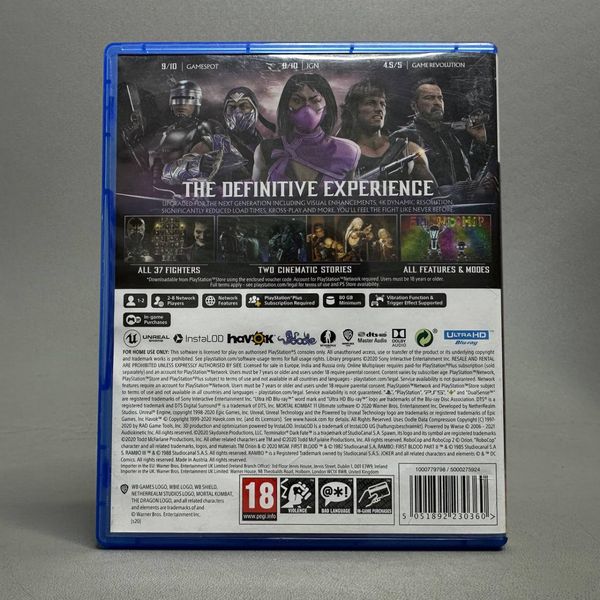 Игра Mortal Kombat 11: Ultimate Edition для PlayStation 5, диск
