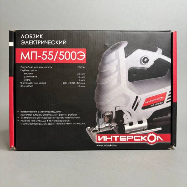 Электролобзик Интерскол МП-55/500Э (386.1.1.00), 500 Вт серый