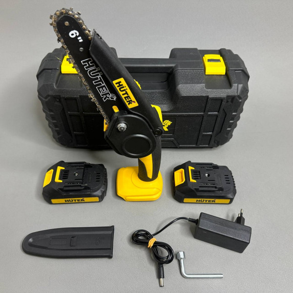 Электропила аккумуляторная Huter ELS-2-Li-6K с 2-мя АКБ 2А*ч и ЗУ в комплекте