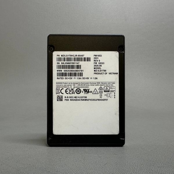 Накопитель SSD Samsung Enterprise-SSD PM1653, 1.92 TB, 2.5