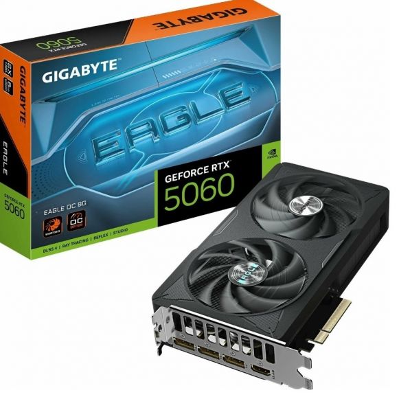 Видеокарта GIGABYTE GeForce RTX 5060 EAGLE OC 8G (GV-N5060EAGLE OC-8GD), Retail