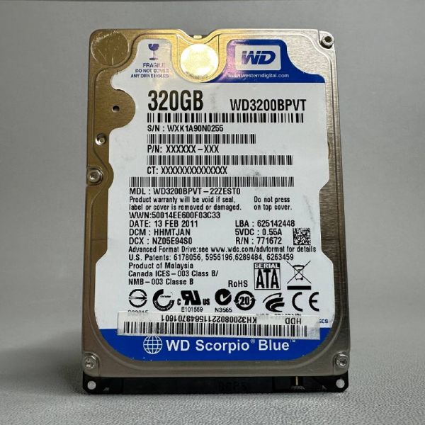 Жесткий диск Western Digital WD3200BPVT 320Gb (255)