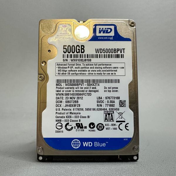 Жесткий диск Western Digital Blue WD5000BPVT (108)