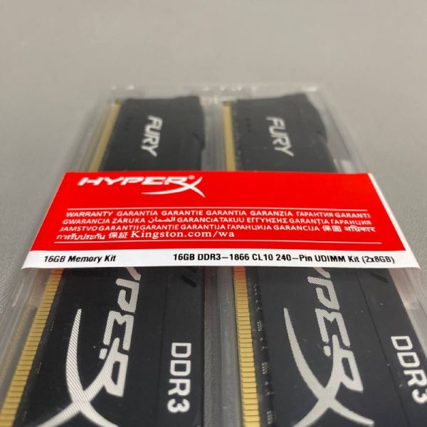 Оперативная память HyperX Fury 16 ГБ (8 ГБ x 2 шт.) DDR3 1866 МГц DIMM CL10 HX318C10FBK2/16