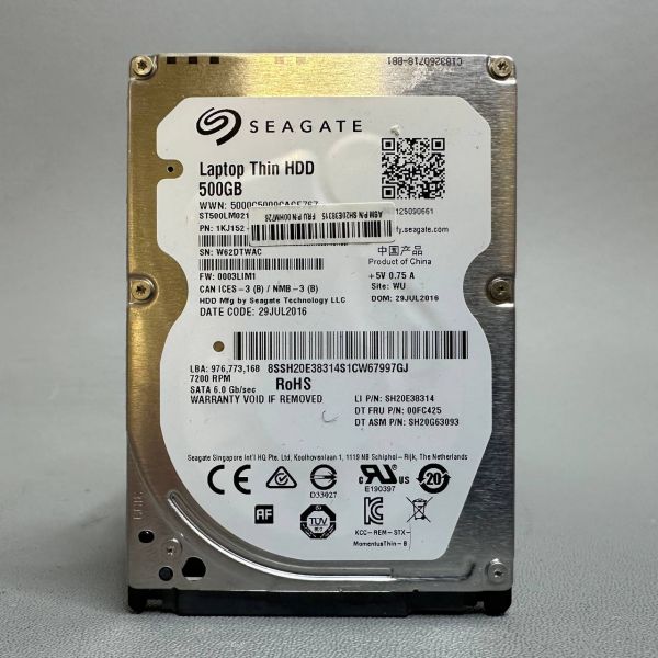 Жесткий диск Seagate Laptop Thin 500ГБ ST500LM021 (WAC)