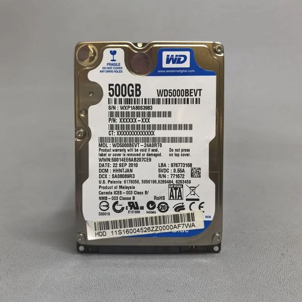 Жесткий диск Western Digital WD5000BEVT 500Gb (983)