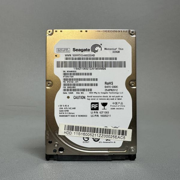 Жесткий диск Seagate Momentus Thin ST320LT020 320Gb (BGX)