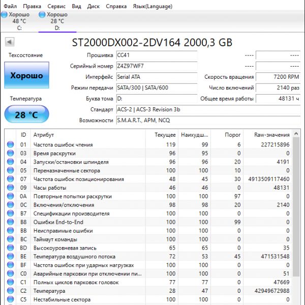 Жесткий диск Seagate FireCuda ST2000DX002 2ТБ (WF7)
