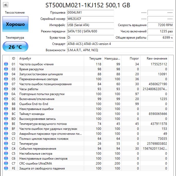 Жесткий диск Seagate ST500LM021 500Gb (JCF)