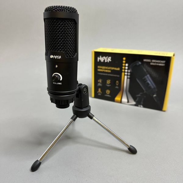 Микрофон Hiper Broadcast Solo H-M001 (34 Дб, Usb, трипод) H-M001