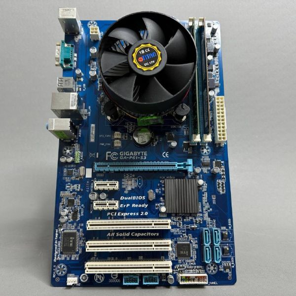 Комплект: мат.плата GIGABYTE GA-P61-S3 (rev. 2.0) + Intel Core i5-2400 + 8Gb DDR3 + Кулер