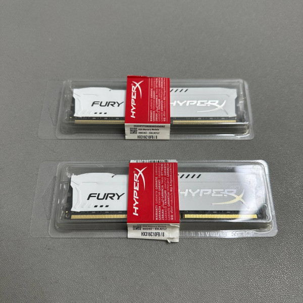 Оперативная память Kingston HyperX FURY White Series 8 ГБ DIMM CL10 (HX316C10FB/8)