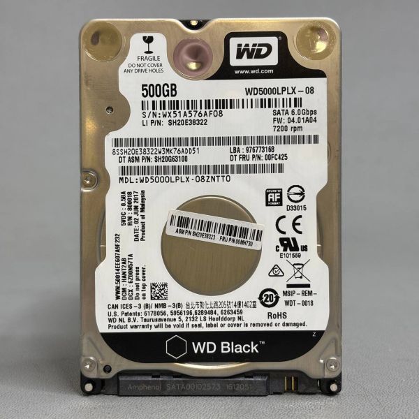 Жесткий диск Western Digital WD5000LPLX 500ГБ (FO8)