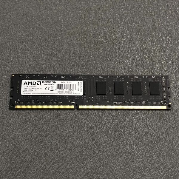 Оперативная память AMD Radeon 8GB DDR3 1333 DIMM R3 Value Series Black (R338G1339U2S-U)