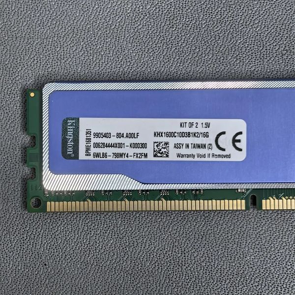 Оперативная память Kingston HyperX Blu 8 ГБ х 1 DDR3 1600MHz CL10 KHX1600C10D3B1K2/16G