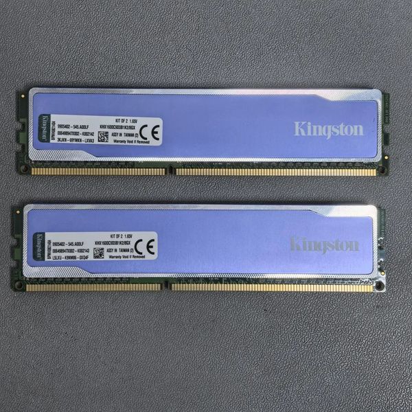 Оперативная память Kingston HyperX Blue DDR3 8Gb(2x4Gb) 1600Mhz KHX1600C9D3B1K2/8GX