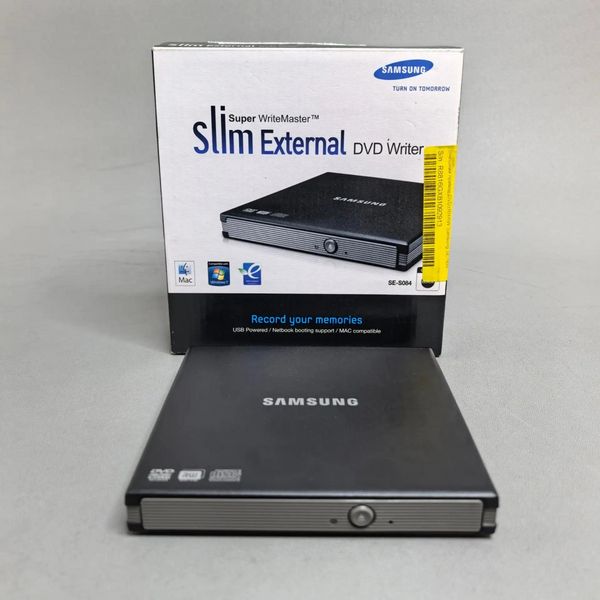 Внешний оптический привод DVD-RW Samsung SE-S084F/RSBS, USB, черный