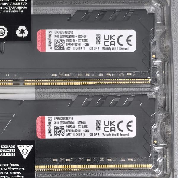 Оперативная память Kingston Fury Beast DDR4 16Gb (2x8Gb) 3600 МГц DIMM (KF436C17BBK2/16)