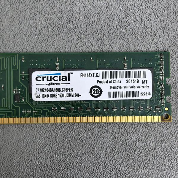 Оперативная память Crucial 8 ГБ DDR3 1600 МГц DIMM CL11 (CT102464BA160B)