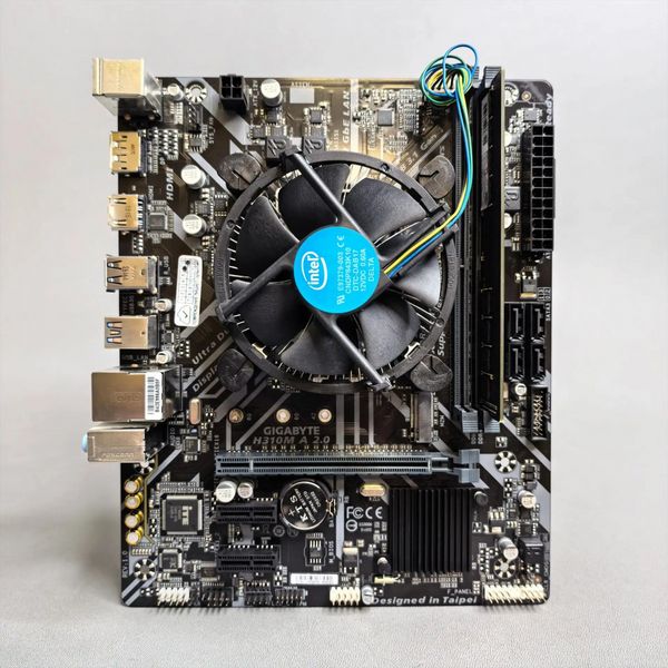 Комплект мат плата Gigabyte H310M A s-1151v2 + Core i3 -8100 + 8Gb+ кулер