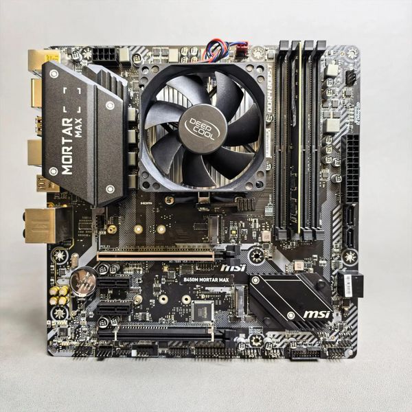 Комплект MSI B450M mortar MAX +R3 Pro 3200G + 8Гб + кулер