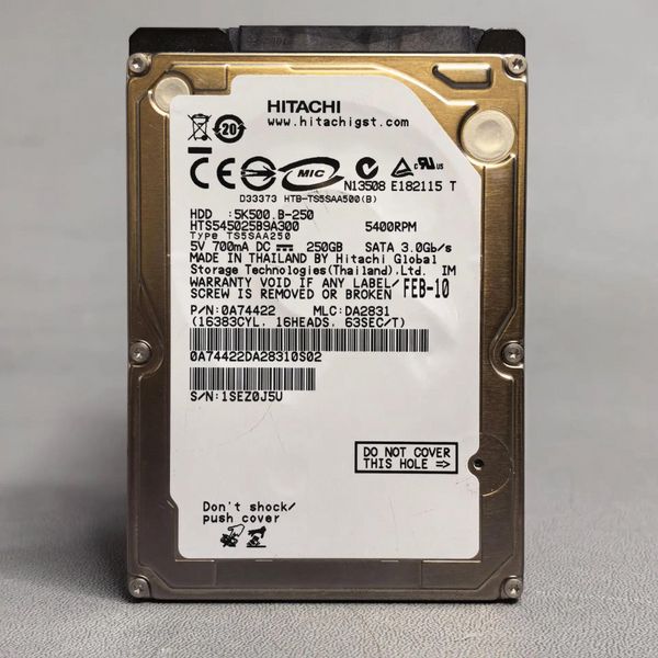 Жесткий диск Hitachi HTS545025B9A300 250Gb (J5U)
