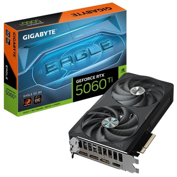 Видеокарта GIGABYTE GeForce RTX 5060 Ti EAGLE OC 8 ГБ [GV-N506TEAGLE OC-8GD]