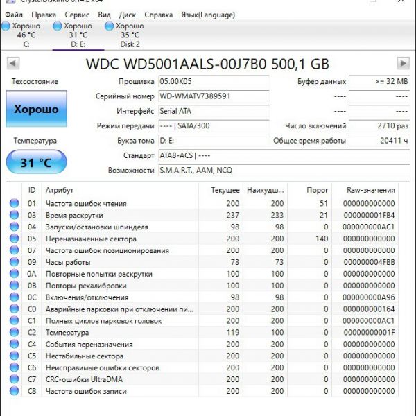 Жесткий Диск Western Digital WD5001AALS 500Gb (591)