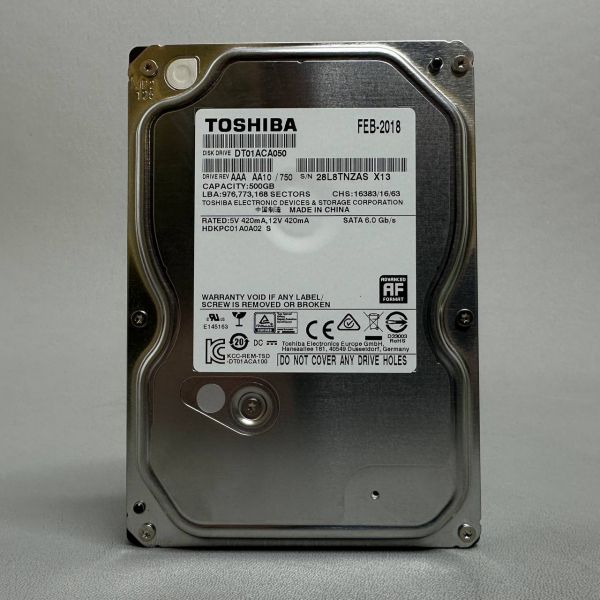 Жесткий диск Toshiba 500 ГБ DT01ACA050 (ZAS)