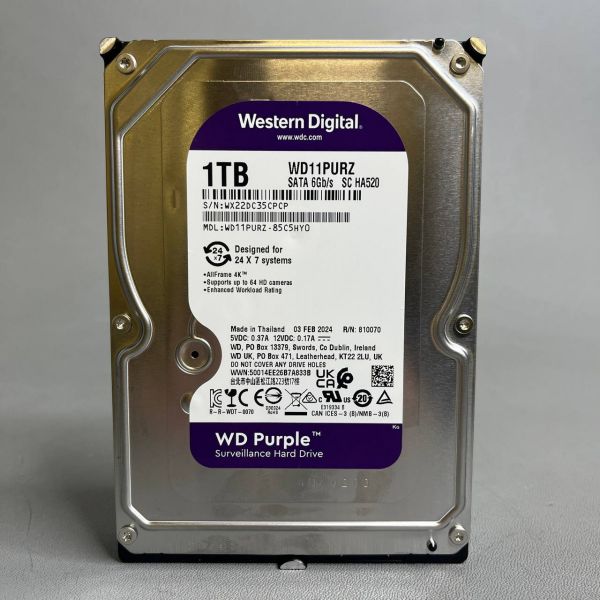 Жесткий диск WD Purple WD11PURZ 1TB, SATA III, 3.5