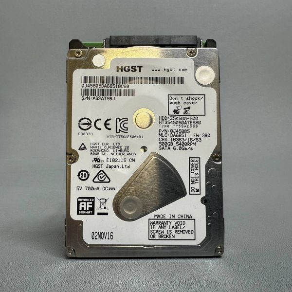Жесткий диск HGST 500 ГБ HTS545050A7E680 (9BJ)