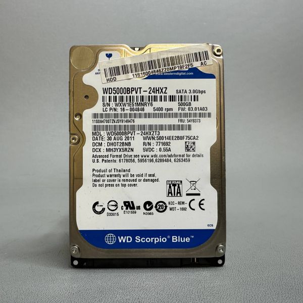 Жесткий диск Western Digital WD5000BPVT 500Gb (RY6)