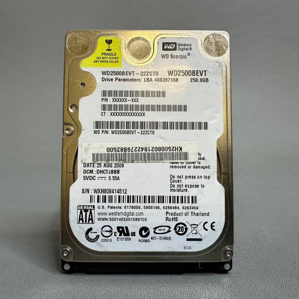 Жесткий диск Western Digital WD2500BEVT 250Gb (512)