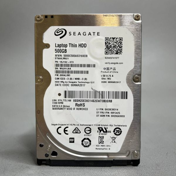 Жесткий диск Seagate Laptop Thin 500ГБ ST500LM021 (J8A)