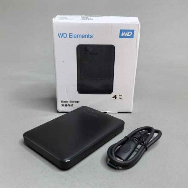 4 ТБ Внешний HDD Western Digital WD Elements Portable (WDBU), USB 3.0, черный