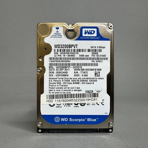 Жесткий диск Western Digital WD3200BPVT 320Gb (CY9)