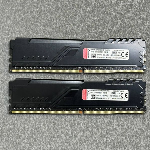 Оперативная память Kingston HyperX FURY Black 8 ГБ (4 ГБ x 2) DDR4 2400MHz CL 15 (HX424C15FB3K2/8)