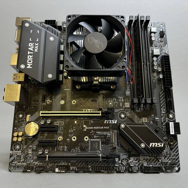 Комплект MSI B450M mortar MAX +R3 3200G + 8Гб + кулер